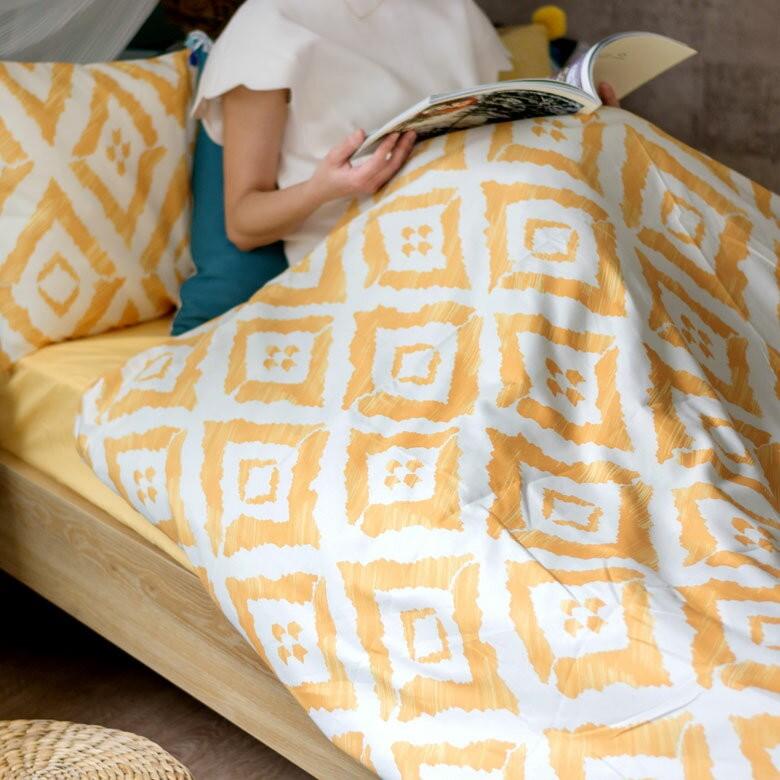 ボックスシーツ 布団カバー3点セット セミダブルベッド用 枕カバー 幾何学柄 ダイヤ柄 無地 綿 掛け布団カバー ファスナー 全周ゴム 99009 | ブランド登録なし | 05