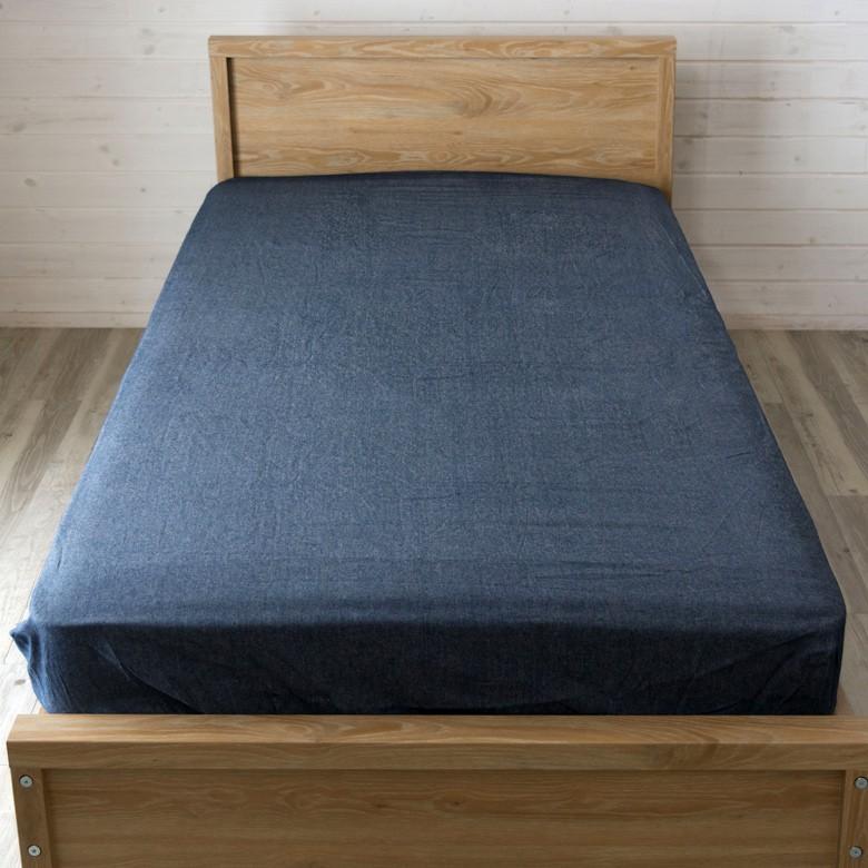 シングル ボックスシーツ BOXシーツ デニム コットン100% ウォッシャブル 丸洗い シングルサイズ S デニム生地 ブルー デニムブルー 西海岸 99011 | ブランド登録なし | 07