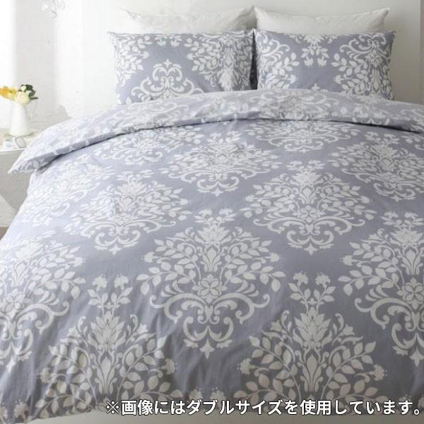 ベッドカバー シングル 3点セット 掛け布団カバー ボックスシーツ 枕カバー ダマスク柄 グレー ベッドタイプ 綿100% 洗える 吸湿性 99070 | ブランド登録なし | 03