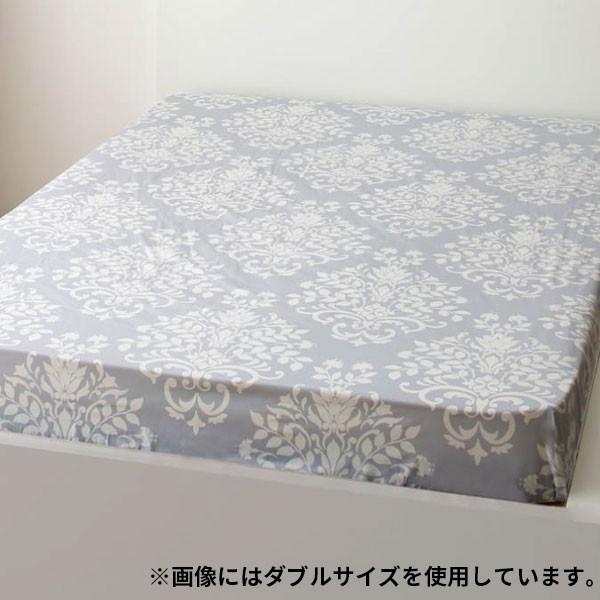 ベッドカバー シングル 3点セット 掛け布団カバー ボックスシーツ 枕カバー ダマスク柄 グレー ベッドタイプ 綿100% 洗える 吸湿性 99070 | ブランド登録なし | 08