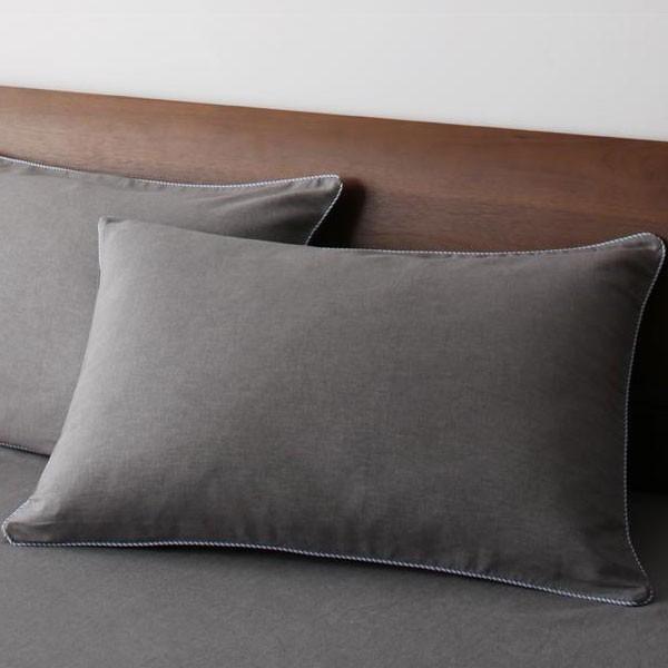 ベッドカバー シングル 3点セット 掛け布団カバー ボックスシーツ 枕カバー 無地 グレー シンプル  綿100% 洗える 吸湿性 99071 | ブランド登録なし | 04