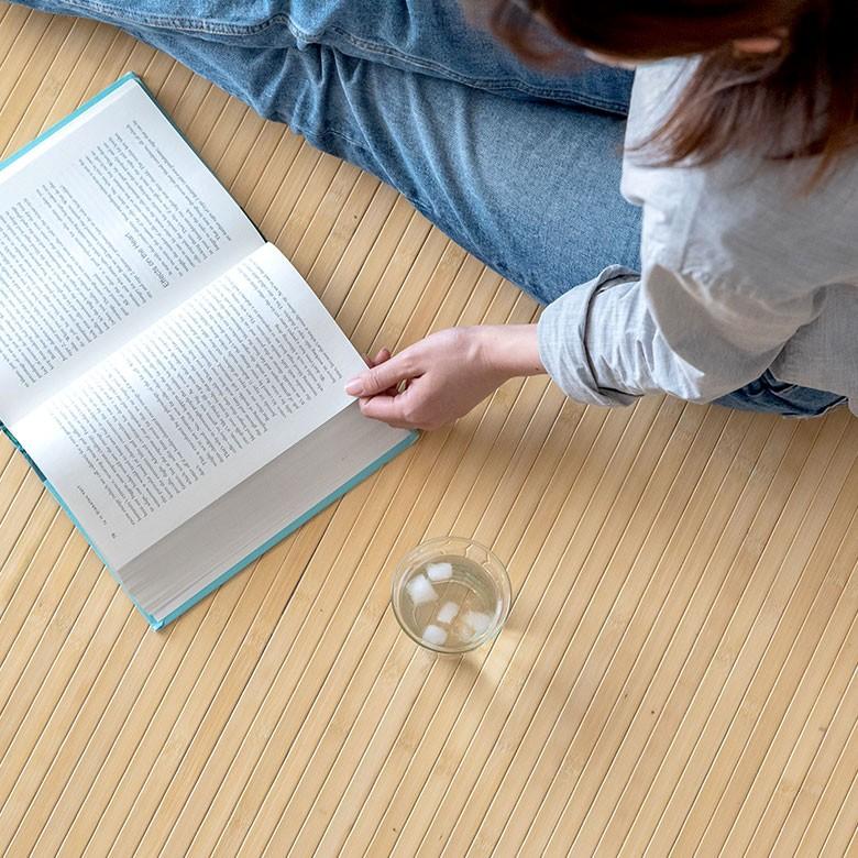 バンブーラグ ラグ 竹 約 W 200cm D 240cm ３畳 ナチュラル ブラウン 長方形竹ラグ 涼感 天然素材 無垢 バンブー 涼しい 夏 夏用 吸湿 おしゃれ 99074 | ブランド登録なし | 18