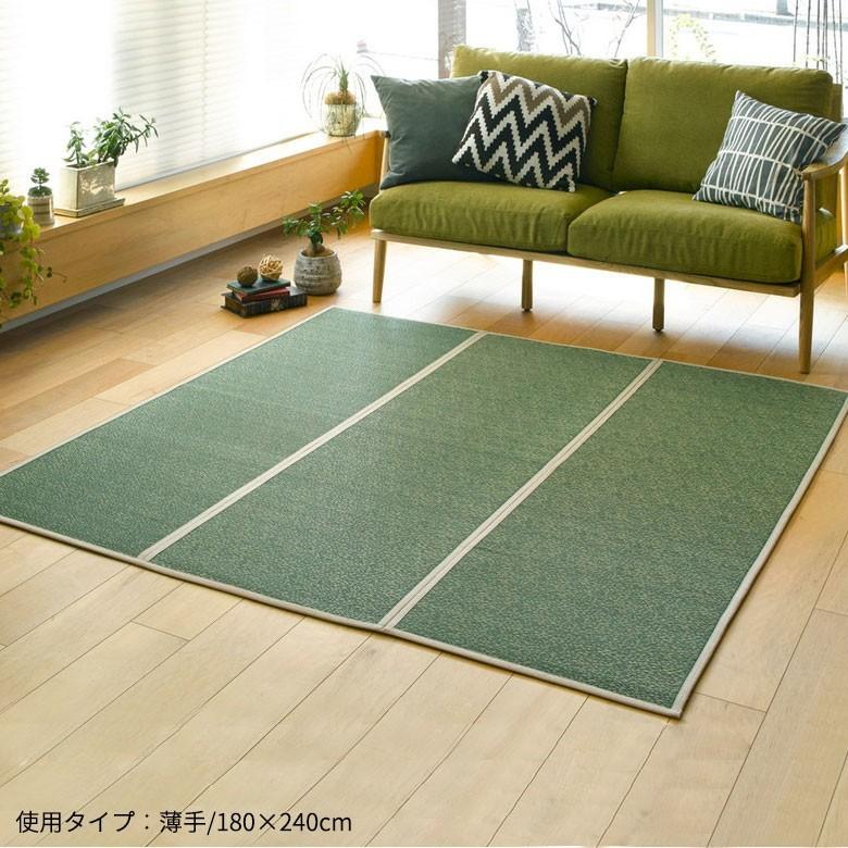 い草ラグ い草 ラグ 約 W 180cm D 180cm 薄手 抗カビ 消臭 鎮静 抗菌 天然素材 敷物 ひんやり 夏 和 和モダン インテリア 涼しい おしゃれ マット 99076 | ブランド登録なし | 09