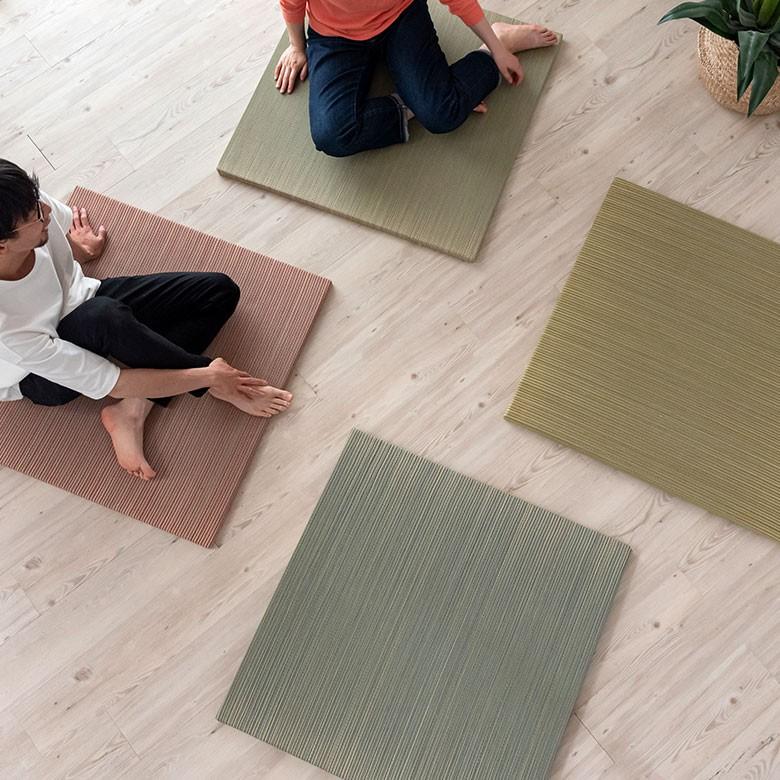 置き畳 い草 ユニット 畳 カラー 2枚セット 1畳 約 W 82cm D 82cm  H2.5cm 消臭 鎮静 抗菌 吸湿 放湿 空気浄化 さらさら 夏 和 和モダン 99088 | ブランド登録なし | 14