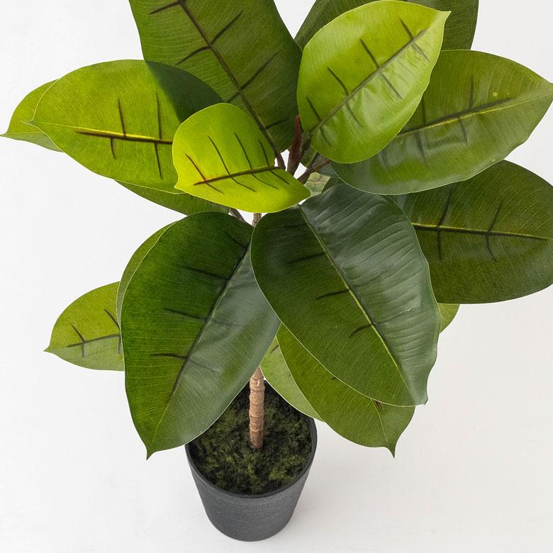 フェイクグリーン ゴムの木 鉢付き 観葉植物 グリーン アーティフィシャルプランツ フェイクプランツ ポット付き ボタニカル インテリア カフェ 店舗 99089 | ブランド登録なし | 04