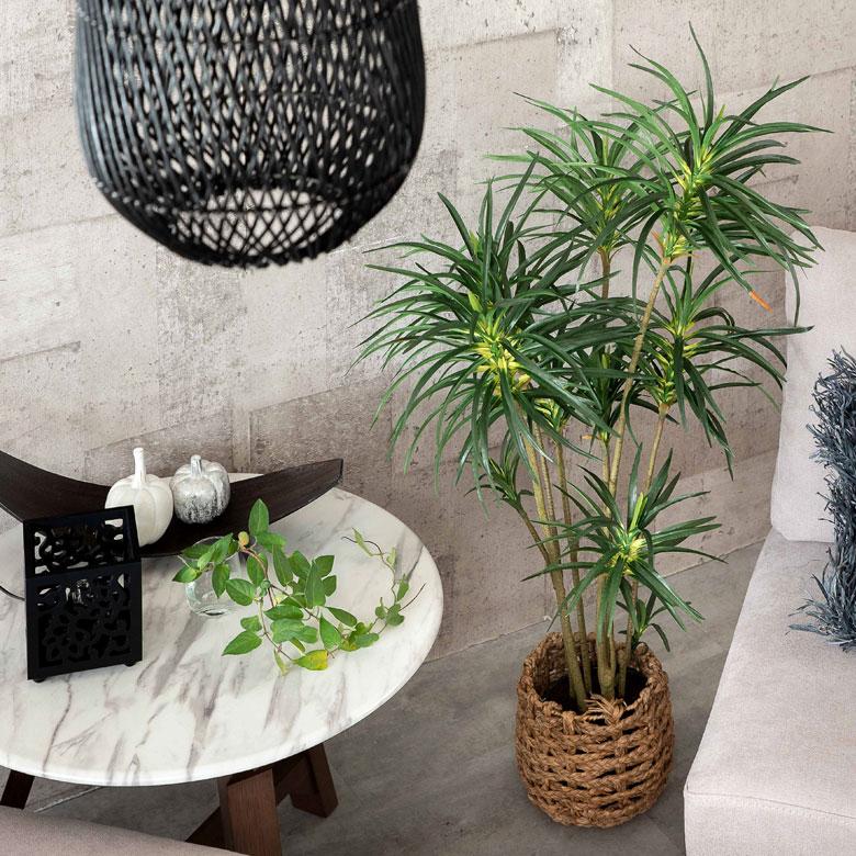 フェイクグリーン ユッカ 鉢付き 観葉植物 グリーン アーティフィシャルプランツ フェイクプランツ ポット付き ボタニカル インテリア カフェ 店舗 99091 | ブランド登録なし | 07