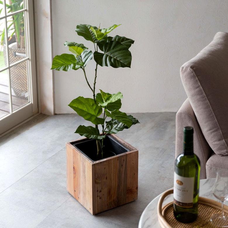 フェイクグリーン フィカス ウンベラータ 鉢付 観葉植物 グリーン アーティフィシャルプランツ フェイクプランツ ポット付 ボタニカル インテリア カフェ 99092 | ブランド登録なし | 18