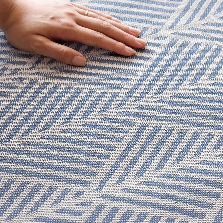 ラグ マット 185×185cm 綿 正方形 ウォッシャブル 春 夏 秋 冬 夏用 手織り 洗える コットン 通気性 ホットカーペット対応 オールシーズン 北欧 おしゃれ 99096 | HAGiHARA | 04