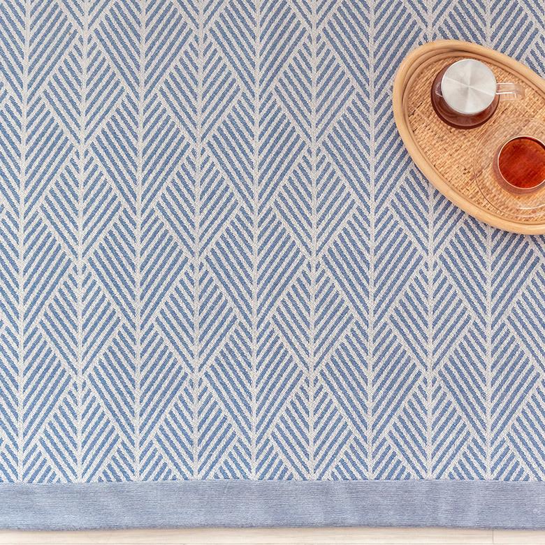 ラグ マット 185×185cm 綿 正方形 ウォッシャブル 春 夏 秋 冬 夏用 手織り 洗える コットン 通気性 ホットカーペット対応 オールシーズン 北欧 おしゃれ 99096 | HAGiHARA | 08