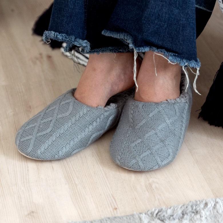 スリッパ ルームシューズ ニット 室内履き ホワイト グレー レディース メンズ シンプル 網目模様 おしゃれ 北欧 99600 | ブランド登録なし | 03