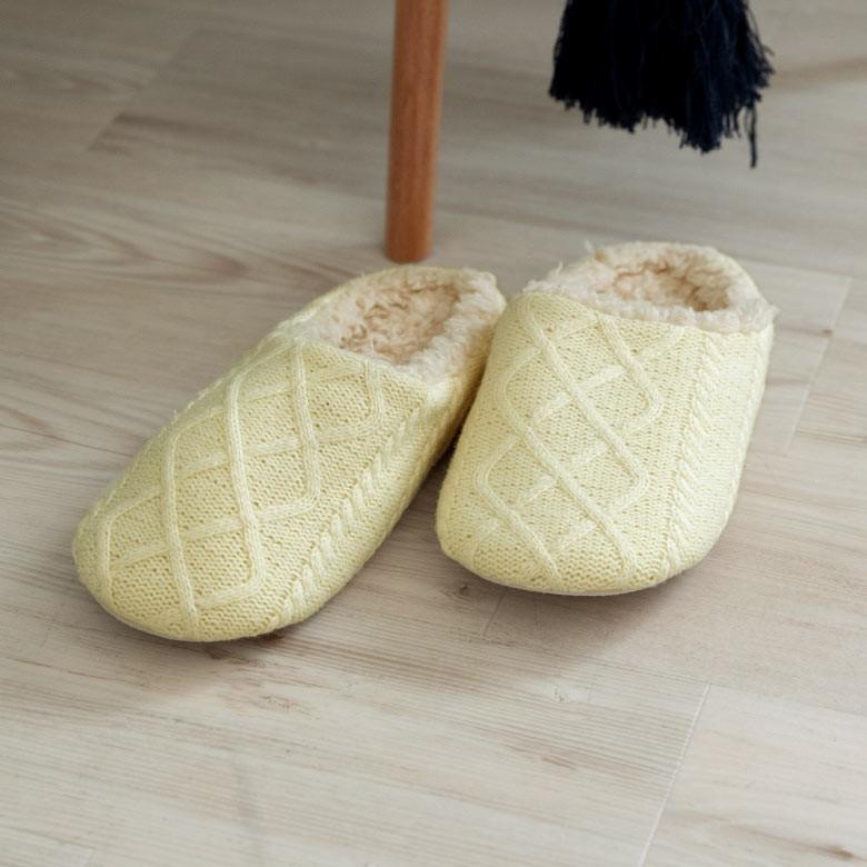 スリッパ ルームシューズ ニット 室内履き ホワイト グレー レディース メンズ シンプル 網目模様 おしゃれ 北欧 99600 | ブランド登録なし | 14