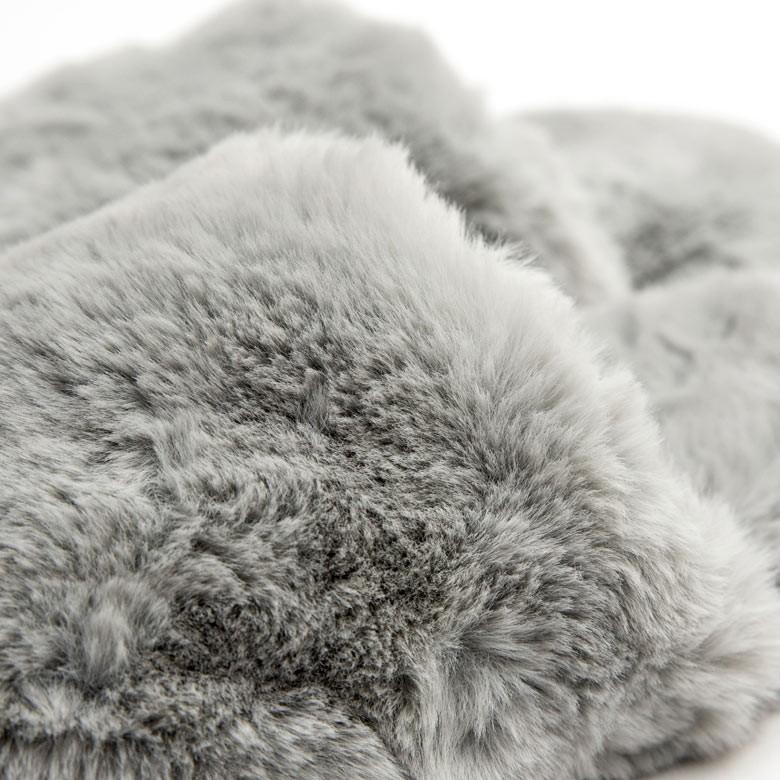 スリッパ ルームシューズ フェイクファー 室内履き ホワイト グレー レディース メンズ シンプル おしゃれ 北欧 99602 | ブランド登録なし | 07