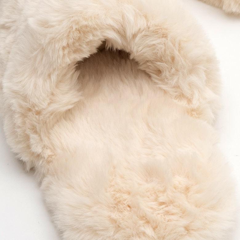 スリッパ ルームシューズ フェイクファー 室内履き ホワイト グレー レディース メンズ シンプル おしゃれ 北欧 99602 | ブランド登録なし | 10