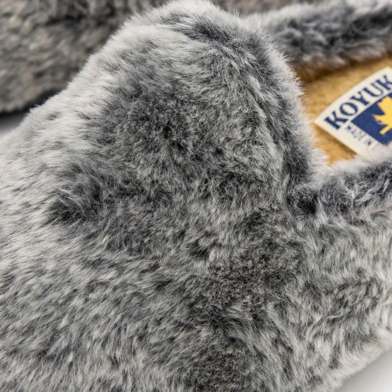 スリッパ ルームシューズ ファー サボ 室内履き サンダル 男前 ラバーソール あったか レディース ブラック ネイビー グレー 無地 S M L 99700 | ブランド登録なし | 24