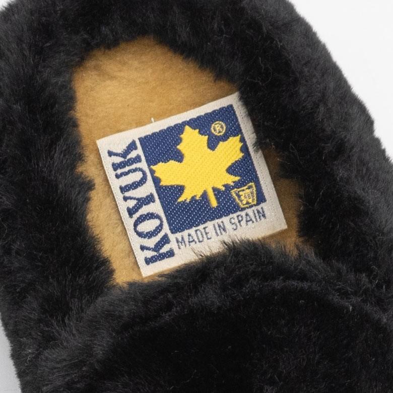 スリッパ ルームシューズ ファー サボ 室内履き サンダル 男前 ラバーソール あったか レディース ブラック ネイビー グレー 無地 S M L 99700 | ブランド登録なし | 25