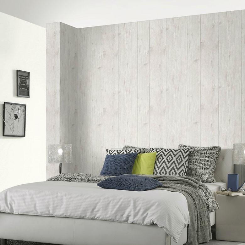 壁紙 はがせる 白木柄 ホワイト フリース壁紙  ウォールシート DIY リフォーム 補修 クロス 賃貸 おしゃれ 99901 | ブランド登録なし | 12