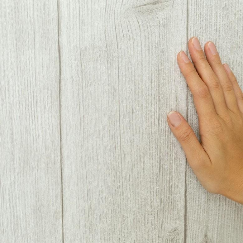 壁紙 はがせる 白木柄 ホワイト フリース壁紙  ウォールシート DIY リフォーム 補修 クロス 賃貸 おしゃれ 99901 | ブランド登録なし | 03