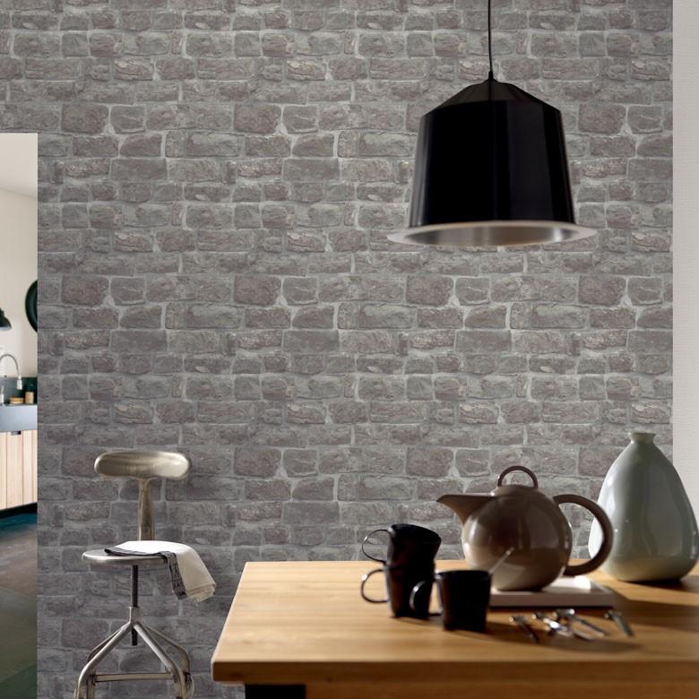 壁紙 はがせる 黒レンガ柄 レンガ フリース壁紙  ウォールシート DIY リフォーム 補修 クロス 賃貸 おしゃれ 99902 | ブランド登録なし | 12