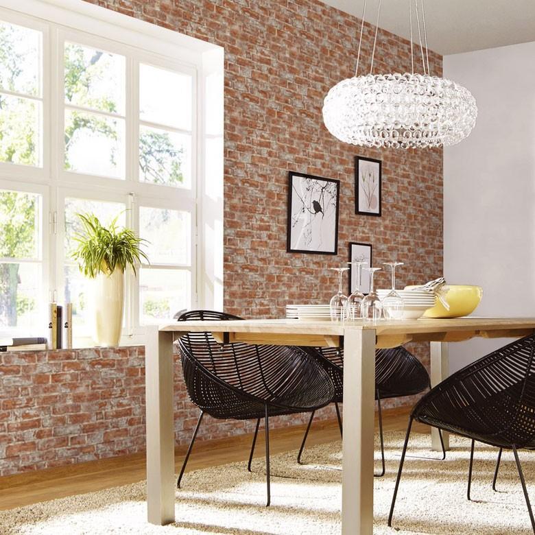 壁紙 はがせる レンガ柄 赤煉瓦 ブラウン フリース壁紙  ウォールシート DIY リフォーム 補修 クロス 賃貸 おしゃれ 99904 | ブランド登録なし | 12