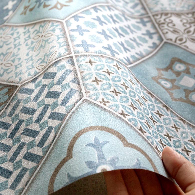 壁紙 はがせる モザイクタイル柄 フリース壁紙  ウォールシート DIY リフォーム 補修 クロス 賃貸 おしゃれ 9990 | ブランド登録なし | 04