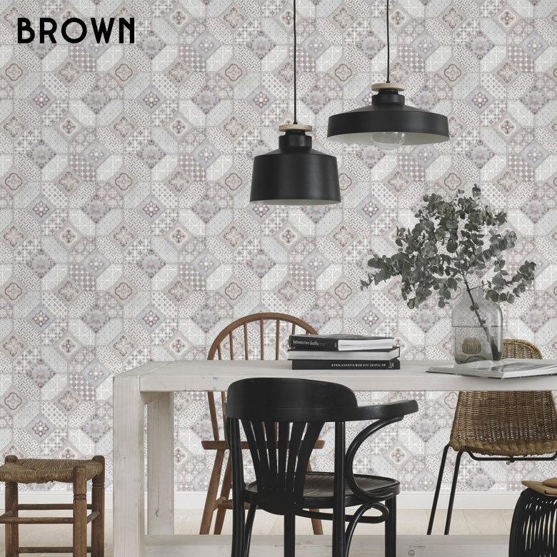 壁紙 はがせる モザイクタイル柄 フリース壁紙  ウォールシート DIY リフォーム 補修 クロス 賃貸 おしゃれ 9990 | ブランド登録なし | 15