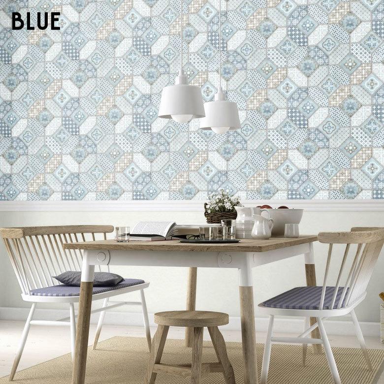 壁紙 はがせる モザイクタイル柄 フリース壁紙  ウォールシート DIY リフォーム 補修 クロス 賃貸 おしゃれ 9990 | ブランド登録なし | 16