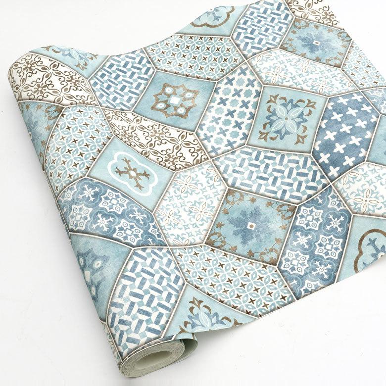 壁紙 はがせる モザイクタイル柄 フリース壁紙  ウォールシート DIY リフォーム 補修 クロス 賃貸 おしゃれ 9990 | ブランド登録なし | 05