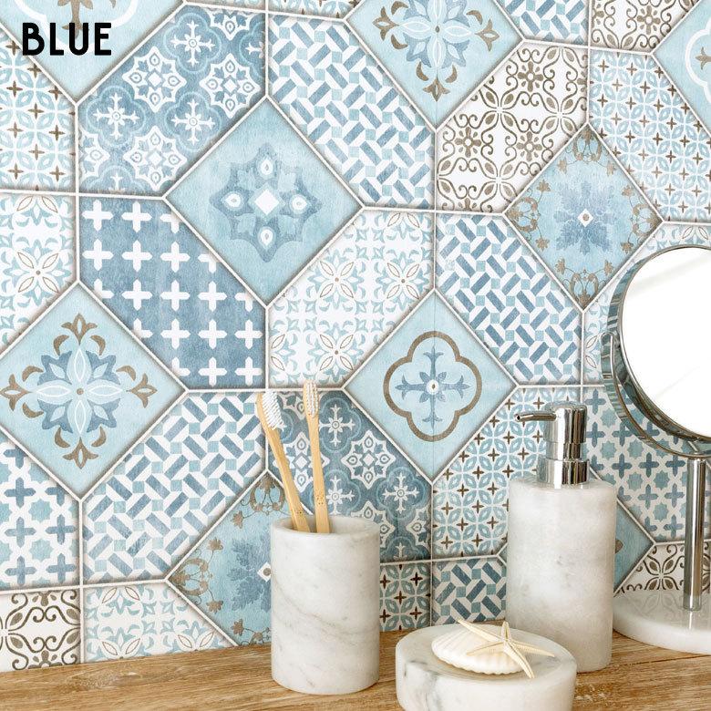 壁紙 はがせる モザイクタイル柄 フリース壁紙  ウォールシート DIY リフォーム 補修 クロス 賃貸 おしゃれ 9990 | ブランド登録なし | 10