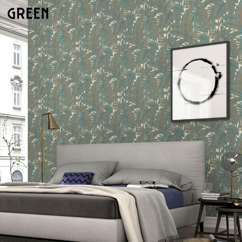 はがせる壁紙 フリース壁紙 ウォールシート シール クロス DIY リフォーム 賃貸 模様替え リーフ柄 ボタニカル柄 99913 | ブランド登録なし | 18