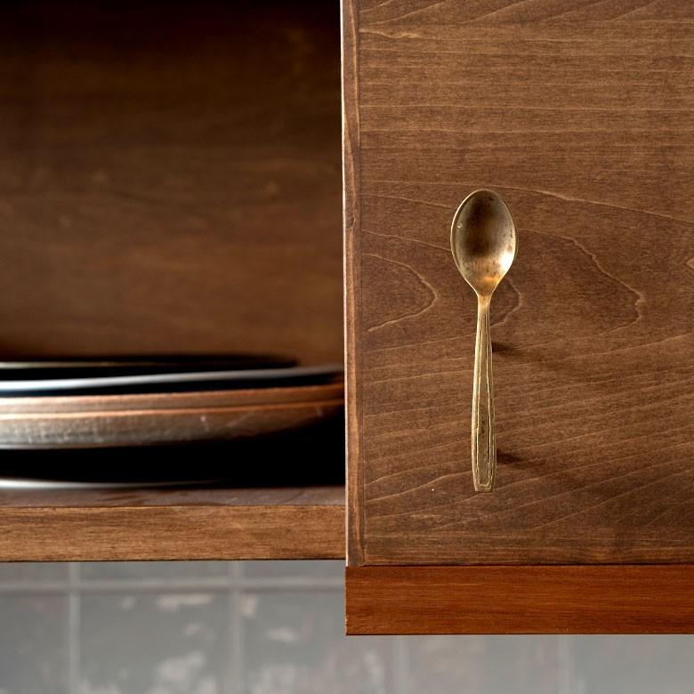 取っ手 ドアノブ 真鍮製 フォーク型 スプーン型 アンティーク風  つまみ DIY 付け替え 引き出し 家具 ハンドル 真鍮ノブ アジア工房 a-1375 | ブランド登録なし | 08