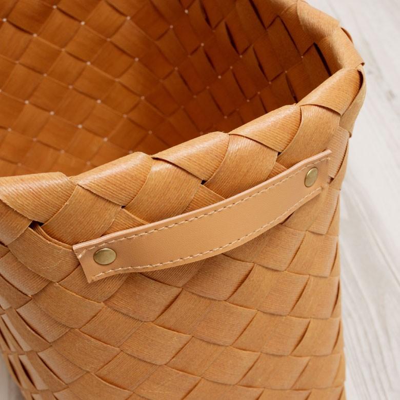 バスケット かご 深型 持ち手付き 白樺風 フェイクシダー 19×26cm ランドリーバスケット 収納ボックス 洗濯かご ストッカー キッチン ポリプロピレン製 a-66 | ELEMENTS（インテリア） | 15