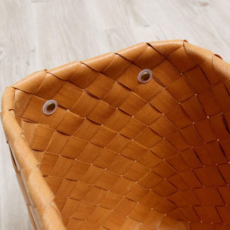 ELEMENTS バスケット かご 深型 持ち手付き 白樺風 フェイクシダー 19