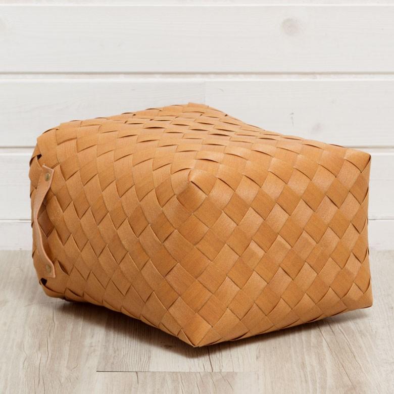 バスケット かご 深型 持ち手付き 白樺風 フェイクシダー 19×26cm ランドリーバスケット 収納ボックス 洗濯かご ストッカー キッチン ポリプロピレン製 a-66 | ELEMENTS（インテリア） | 17