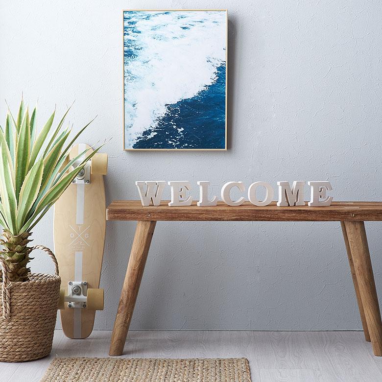 アルファベット イニシャル オブジェ 木製 木彫り K L M N O P Q R S T 無垢材 自立 店舗 飾り ネームプレート 西海岸 ビーチハウス 男前 メール便対応 b-11553 | ELEMENTS（インテリア） | 05