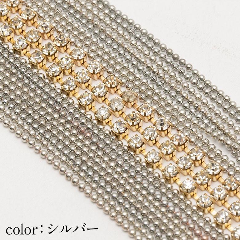 ブレスレット ３連 ラインストーン ボールチェーン アジアン エスニック バリ雑貨 おしゃれ レディース b-1165 | ブランド登録なし | 01