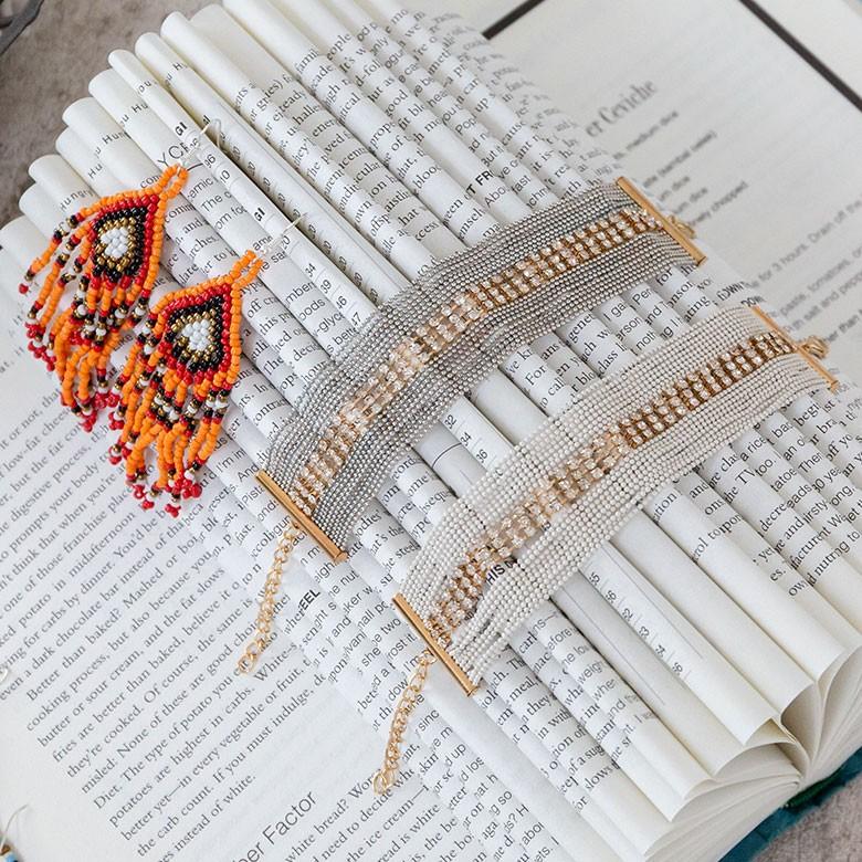 ブレスレット ３連 ラインストーン ボールチェーン アジアン エスニック バリ雑貨 おしゃれ レディース b-1165 | ブランド登録なし | 11