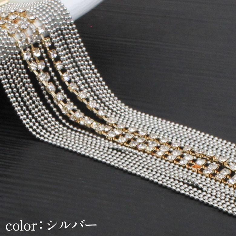 ブレスレット ３連 ラインストーン ボールチェーン アジアン エスニック バリ雑貨 おしゃれ レディース b-1165 | ブランド登録なし | 12