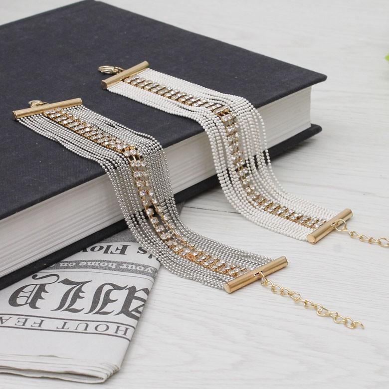 ブレスレット ３連 ラインストーン ボールチェーン アジアン エスニック バリ雑貨 おしゃれ レディース b-1165 | ブランド登録なし | 02