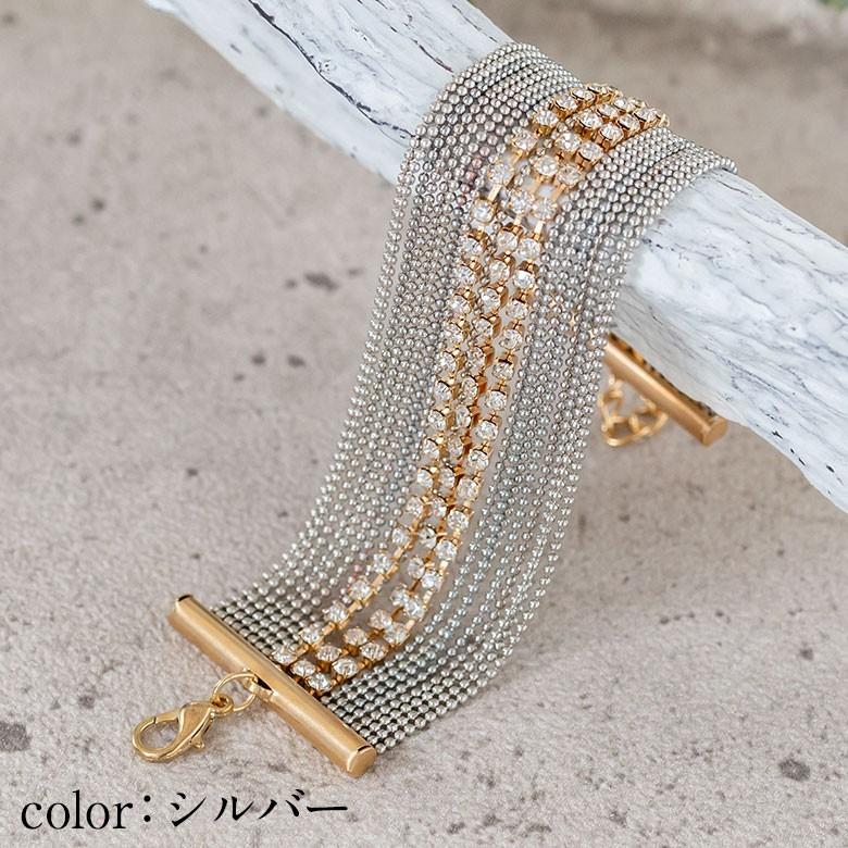 ブレスレット ３連 ラインストーン ボールチェーン アジアン エスニック バリ雑貨 おしゃれ レディース b-1165 | ブランド登録なし | 06