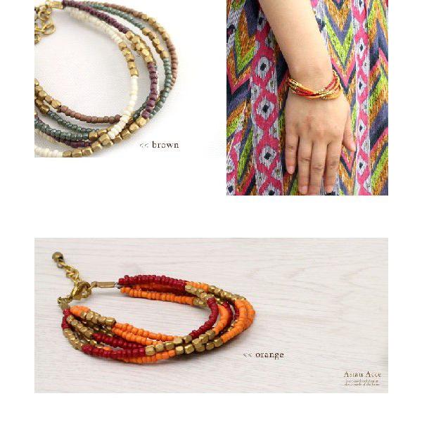 カラフルビーズの6連ブレスレット 3色展開 アジア工房 b-1169 | ブランド登録なし | 01