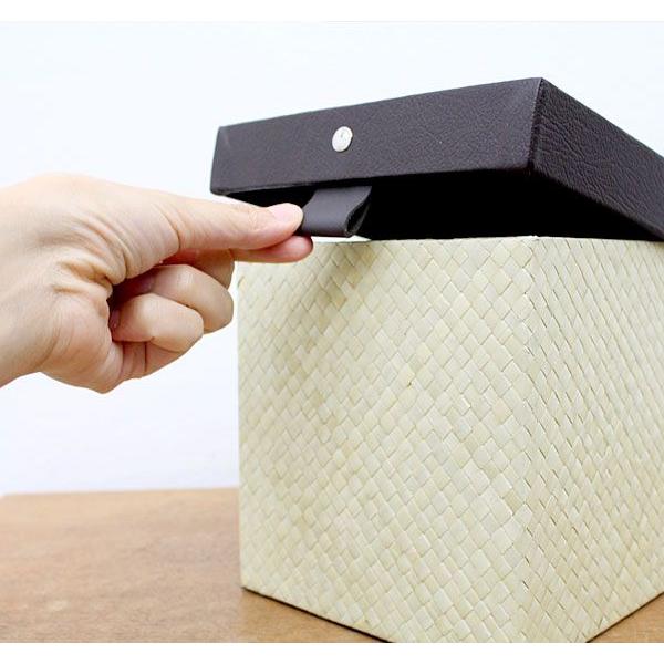 パンダンで出来たフタ付収納ボックス Mサイズ 2色展開 アジア工房 b-117 | ブランド登録なし | 04