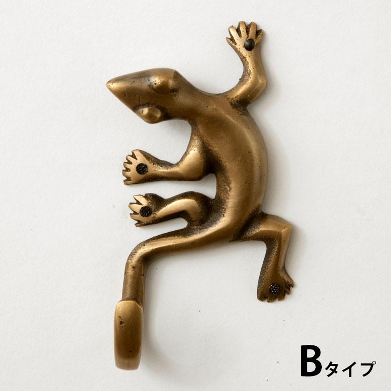 取っ手 ドアノブ 真鍮製 ヤモリ型 幅5cm 高さ9.5cm アンティーク風 つまみ DIY 付け替え 引き出し 家具 ハンドル 真鍮ノブ アジア工房 b-1375 | ブランド登録なし | 12