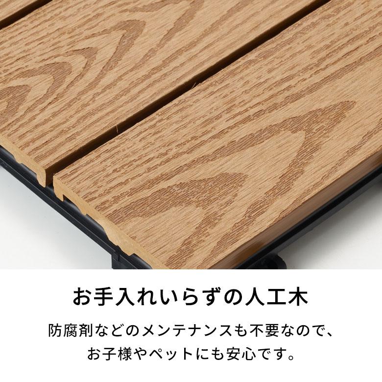 ウッド パネル デッキ タイル 人工木 diy 木目柄 15枚セット ウッド パネル デッキ タイル 人工木 diy 木目柄 15枚セット