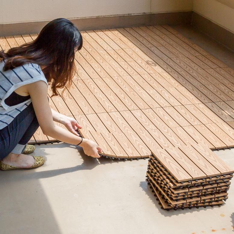 ウッドデッキタイル 人工木 木目柄 ジョイント式 15枚セット ウッドタイル Diy テラス バルコニー 床材 ガーデン B 651 B 651 Elements 通販 Yahoo ショッピング