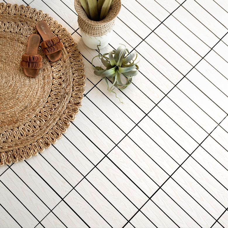 ウッド パネル デッキ タイル 人工木 diy 木目柄 20枚セット 軽量 ジョイント 庭 ベランダ テラス バルコニー ガーデン b-65 | ブランド登録なし | 05