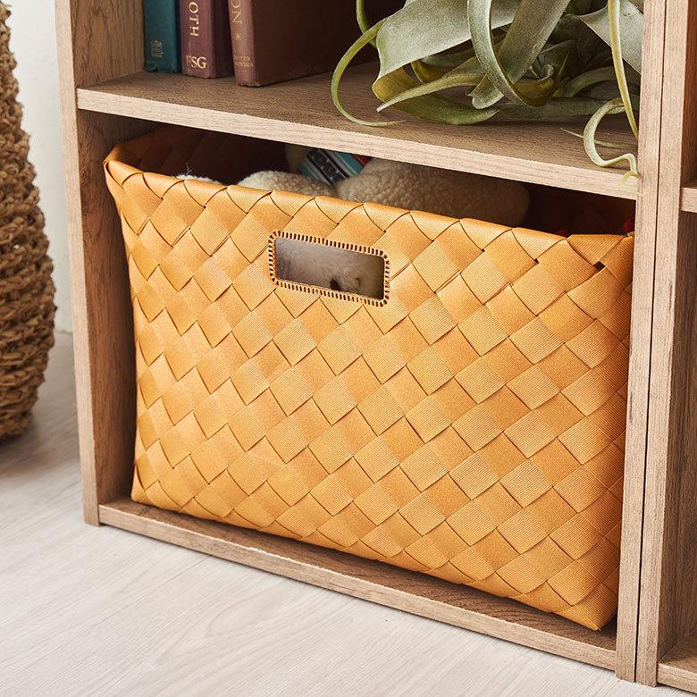 かご バスケット 洗える 持ち手付き 白樺風 籠 ポリエチレン 深型タイプ 丸洗い 収納 カラー ボックス 対応 おしゃれ 北欧 韓国 インテリア  西海岸 b-66 | ELEMENTS（インテリア） | 16