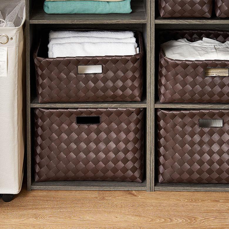 かご バスケット 洗える 持ち手付き 白樺風 籠 ポリエチレン 深型タイプ 丸洗い 収納 カラー ボックス 対応 おしゃれ 北欧 韓国 インテリア  西海岸 b-66 | ELEMENTS（インテリア） | 12