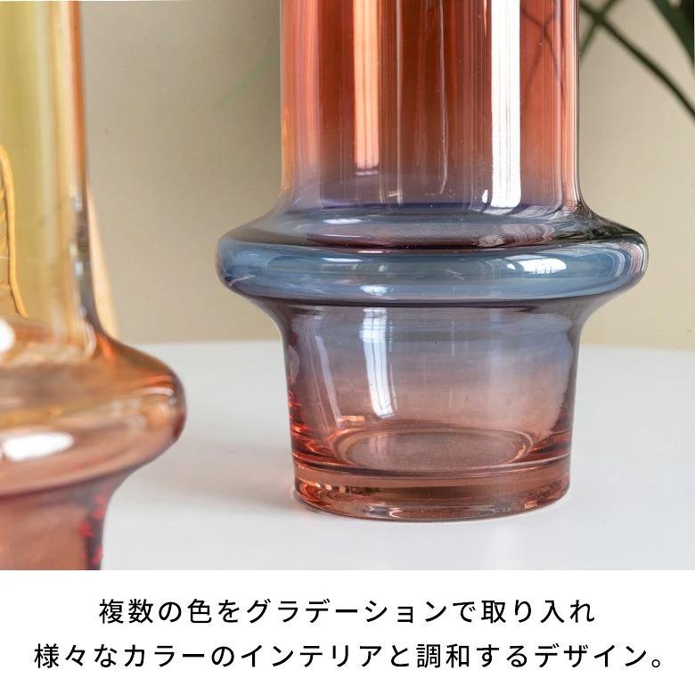 花瓶 フラワーベース カラフル ポップ 韓国 おしゃれ かわいい ツートーン グラデーション 北欧 赤 オレンジ ブルー 青 イエロー 黄色 玄関 インテリア b-9495 | ブランド登録なし | 04