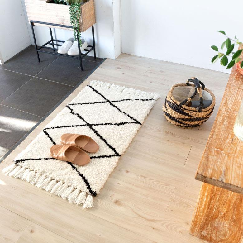 玄関マット ラグマット 約 50×80cm ベニオワレン風 メッシュ 玄関マット ラグマット 約 50×80cm ベニオワレン風 メッシュ