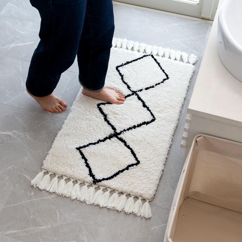 玄関マット ラグマット 約 50×80cm ベニオワレン風 メッシュ 玄関マット ラグマット 約 50×80cm ベニオワレン風 メッシュ
